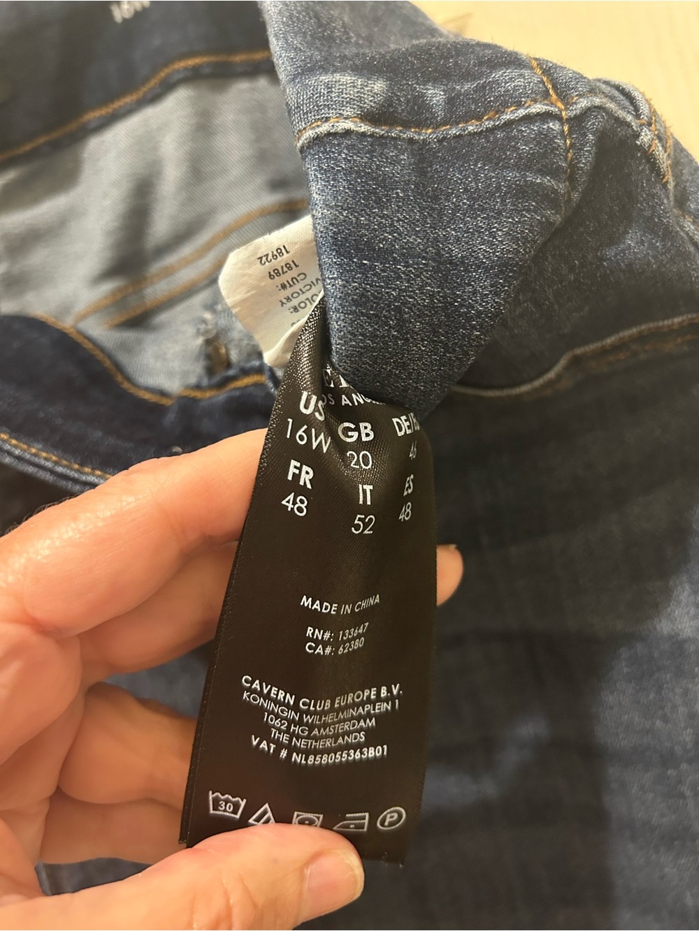 Liverpool Dark Blue Denim Bermuda Shorts with Rolled Hem Pull-on Stretchy - Picture 6 of 7